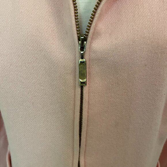 VTG PINK WOOL FULLY LINED JACKET, SIZE 12, ZIPPER FRONT. SAVANNAH BRAND - Picture 4 of 11